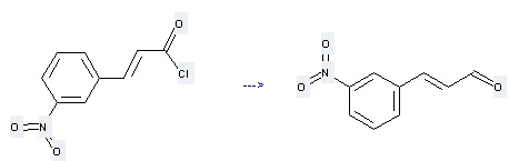 2-Propenal,3-(3-nitrophenyl)-, (2E)- can be prepared by 3t-(3-nitro-phenyl)-acryloyl chloride at the ambient temperature
